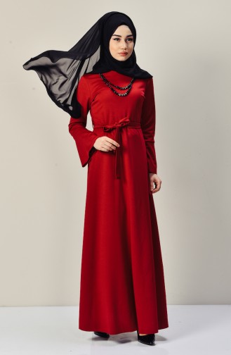Plum Hijab Dress 4016-06