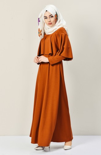 Tan Hijab Dress 4017-06