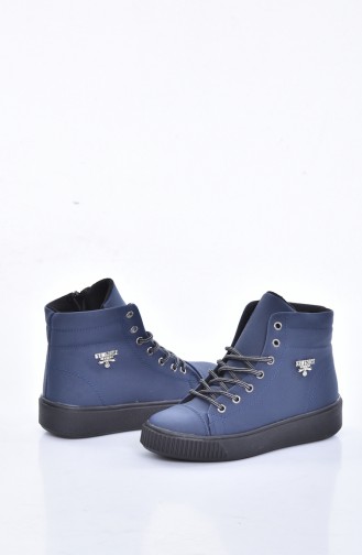 Navy Blue Boots-booties 0810-10