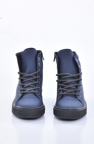 Navy Blue Boots-booties 0810-10