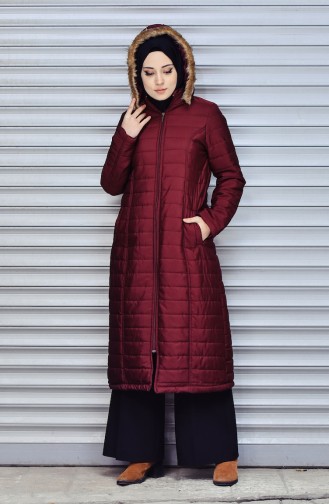Claret Red Winter Coat 0132-02