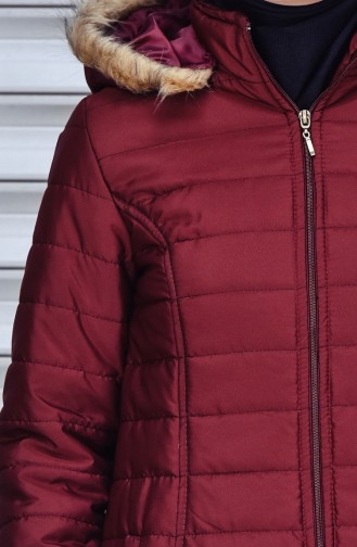 Claret Red Winter Coat 0132-02
