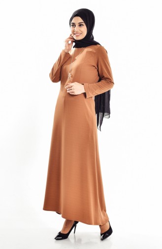 Camel Hijab Dress 3003-04