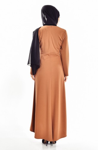 Camel Hijab Dress 3003-04