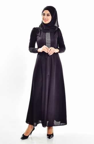 Black Hijab Dress 1162-02