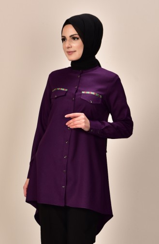 Purple Overhemdblouse 2126-02