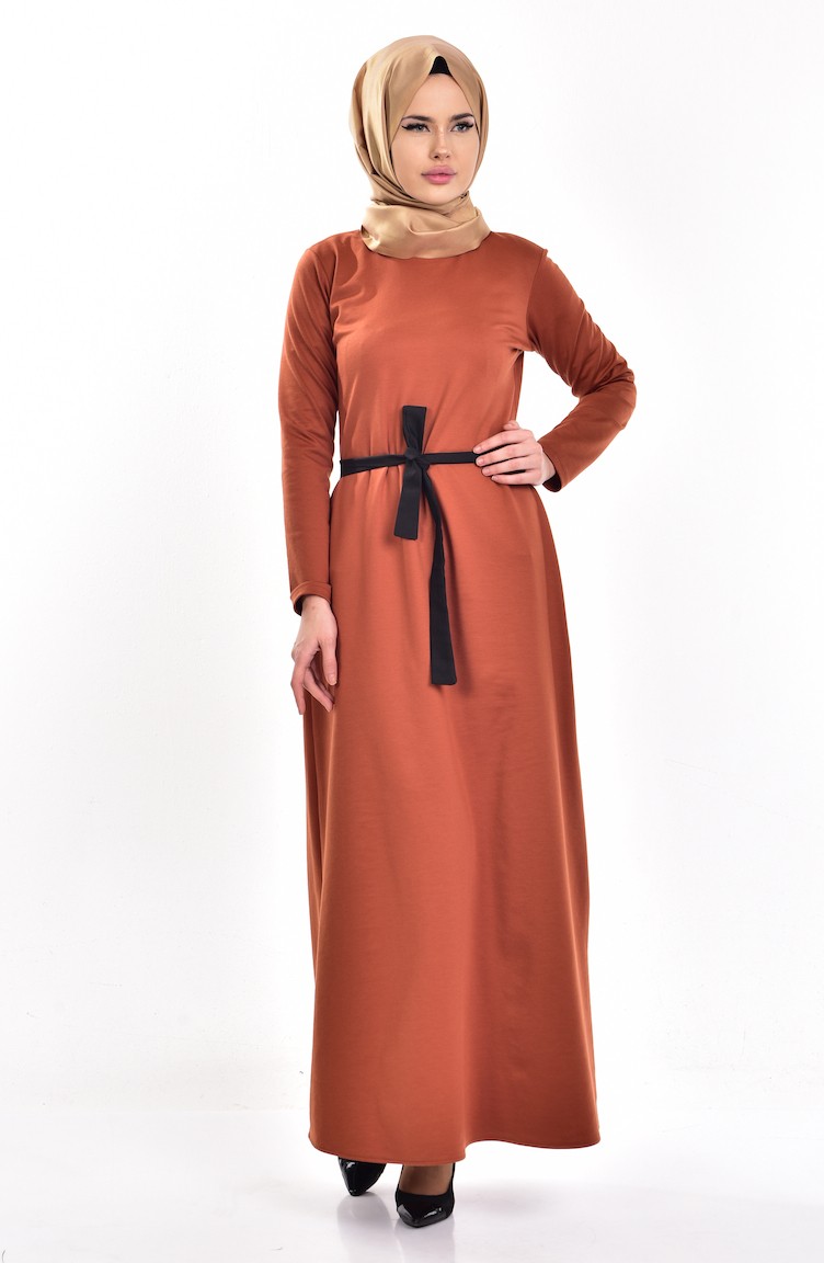 Kupfer Hijab Kleider 5728-09