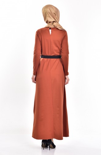 Kupfer Hijab Kleider 5728-09