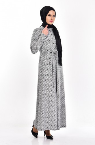Smoke-Colored Hijab Dress 4090-04