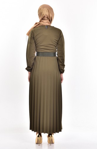 Khaki Hijab Dress 0195-02