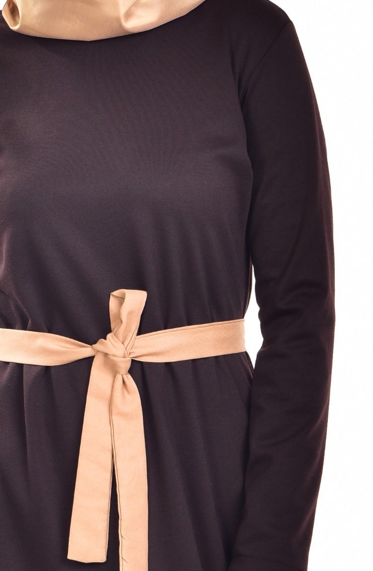 Brown Hijab Dress 572807 Sefamerve