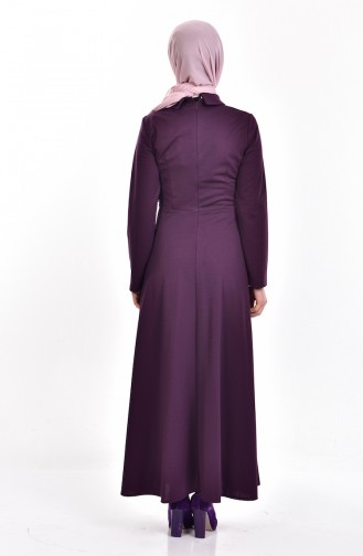 Purple Hijab Dress 8086-10