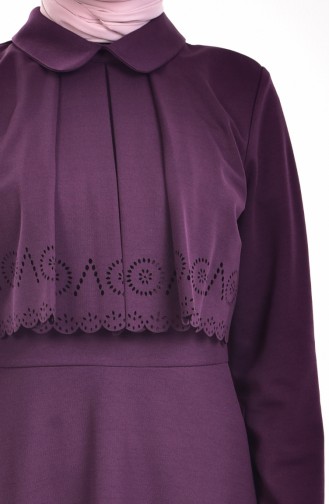 Purple Hijab Dress 8086-10