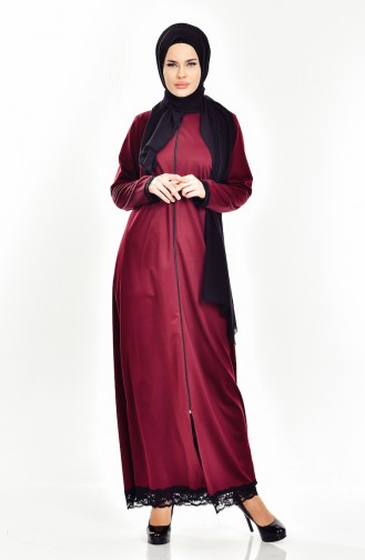 Claret Red Abaya 1305-02