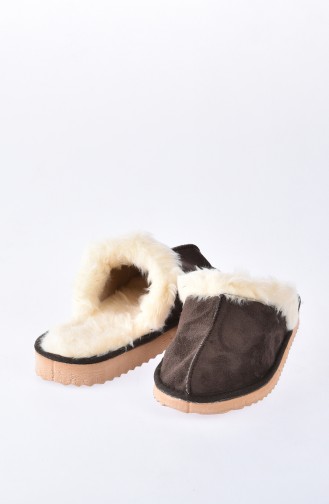 Brown Women`s House Slippers 50178-05
