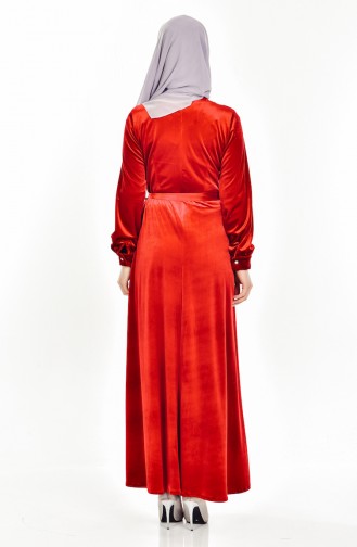 Red Hijab Dress 5027-03