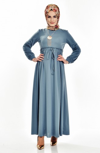 Mint Green Hijab Dress 8017-01
