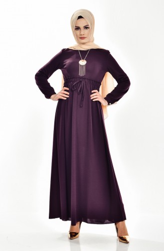 Purple Hijab Dress 8017-06