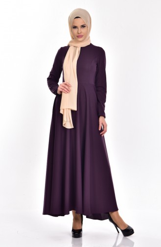 Plum Hijab Dress 1008-05