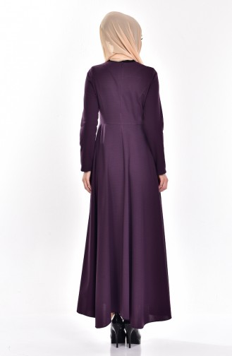Plum Hijab Dress 1008-05