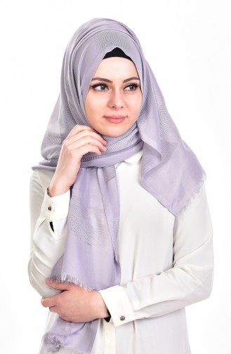 Net Detailed Shawl 19033-18 Grey 18