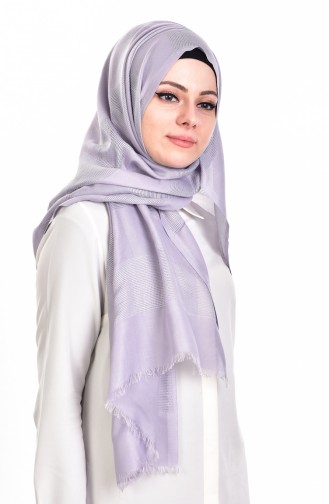 Net Detailed Shawl 19033-18 Grey 18