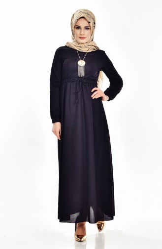 Schwarz Hijab Kleider 8017-05
