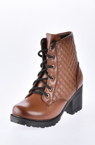 Tan Boots-booties 50172-01