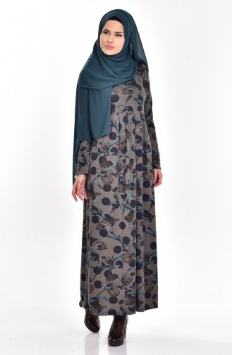 Mink Hijab Dress 4089-03