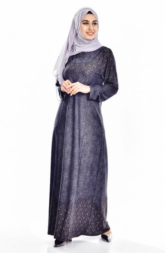 Gray Hijab Dress 9001A-02