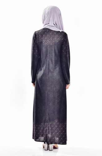 Khaki Hijab Dress 9001A-01