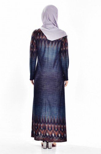 Khaki Hijab Dress 9002-01