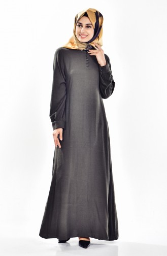 Khaki Hijab Dress 9003-02