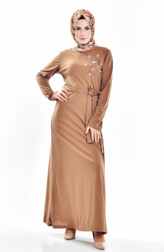 Mustard Hijab Dress 81490-03