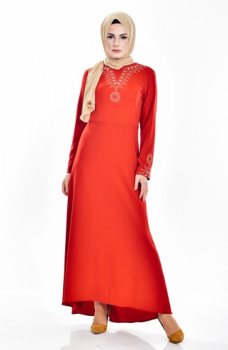 Red Hijab Dress 3004-01