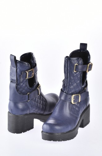 Navy Blue Boots-booties 50161-01