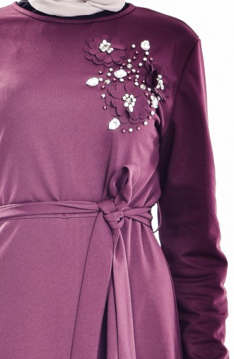Bead Embroidered Dress 81490-02 Purple 81490-02