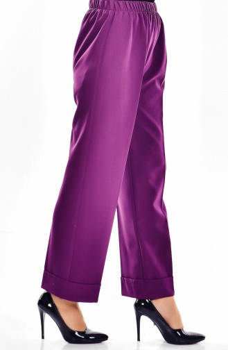 Pantalon Large élastique 2068-07 Plum 2068-07