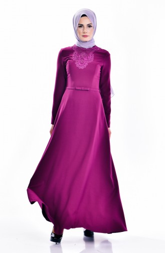 Plum Hijab Dress 0610-01