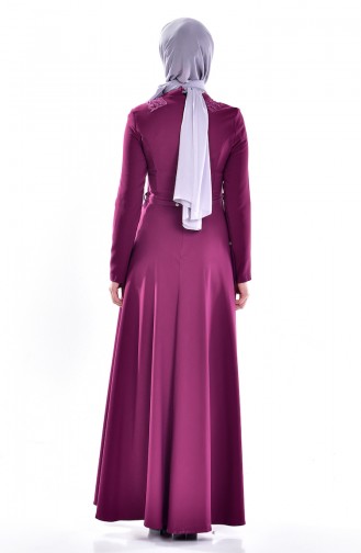 Plum Hijab Dress 0610-01