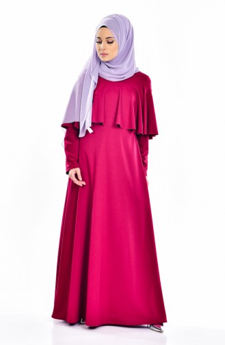 Plum Hijab Dress 4017-05