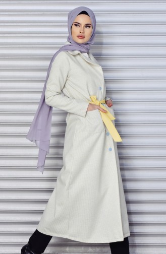 Langes Trenchcoat  1477-03 Gelb 1477-03