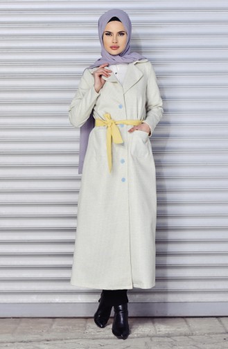Langes Trenchcoat  1477-03 Gelb 1477-03