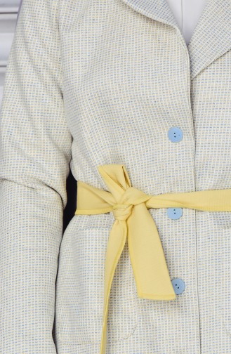 Langes Trenchcoat  1477-03 Gelb 1477-03
