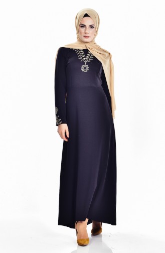 Black Hijab Dress 3004-05