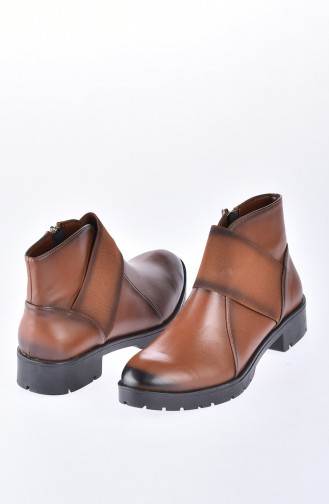 Tan Boots-booties 50170-01