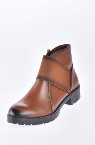 Tan Boots-booties 50170-01