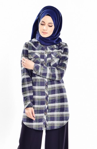  Kariertes Hemd  0005-02 Grün 0005-02