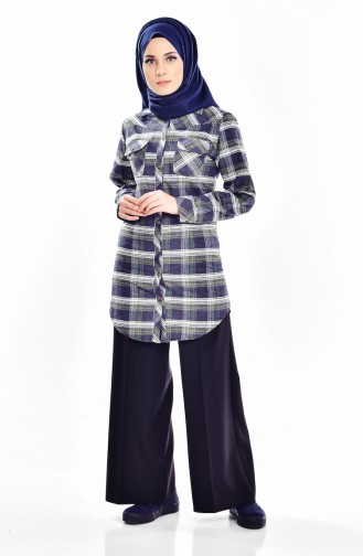 Kariertes Hemd 0005-02 Grün 0005-02