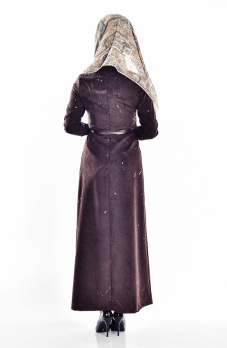 Light Brown Hijab Dress 1475-03